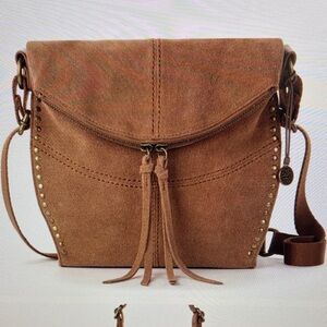 The Sak Brown Suede Crossbody Bag NWOT used 1x